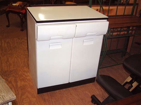 Don't you guys just love vintage enamel?! Vintage 1950's Kitchen Metal Cabinet with 2 Drawers ...
