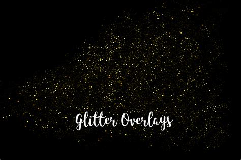 Yellow Glitter Overlays Gold Glitter Bokeh Overlays