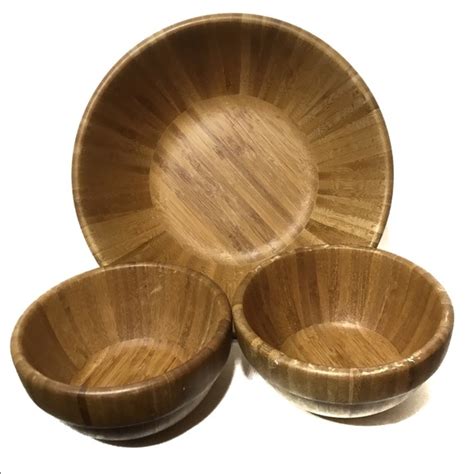 Pampered Chef Kitchen Wooden Pampered Chef Bowls Preowned Set Of