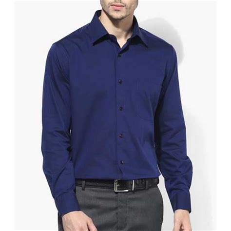 Navy Blue Color Solid Mens Formal Shirt Price In India Specs Reviews