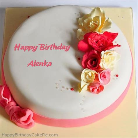 ️ Roses Happy Birthday Cake For Alenka