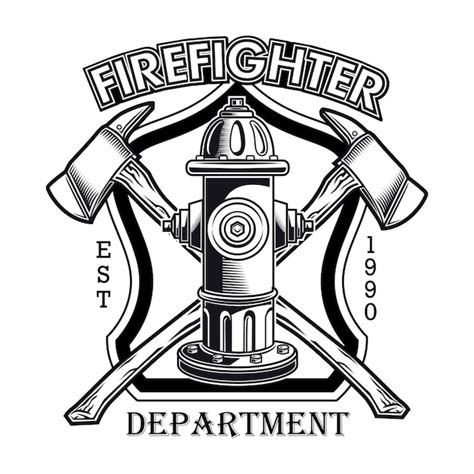 Free Vector Firefighter Logo With Hydrant Vector Illustration