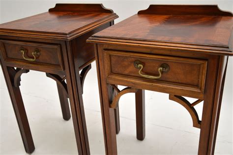 Pair Of Antique Chippendale Style Mahogany Bedside Tables Marylebone