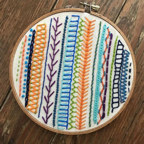 A Little Traditional Sampler Practice Stitches Listed In Comments