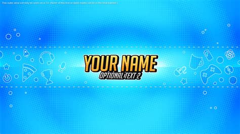 93 Blue Gaming Banner Template