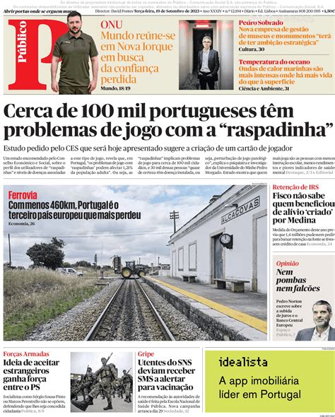 Público 19 set 2023 Jornais e Revistas SAPO pt Última hora e