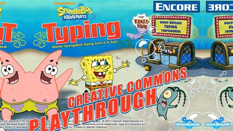 Spongebob Typing Creative Commons Entire Game Youtube