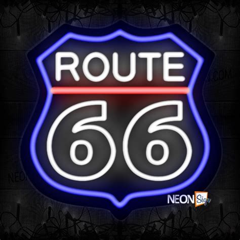 Route 66 With Logo Neon Sign