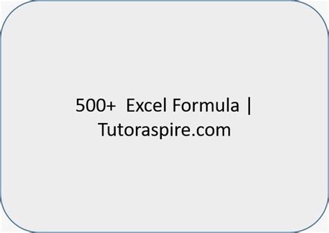 500 Excel Formula Examples In 2022 Excel Formula