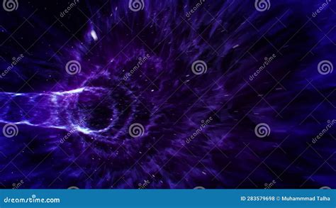 Animation Of A Warp Tunnel In Outer Space Travelling At The Speed Of
