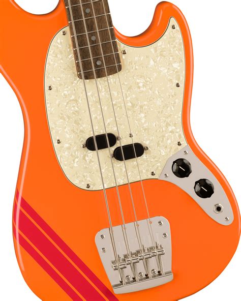 Squier Fsr Classic Vibe 60s Competition Mustang Bass In Capri Orange