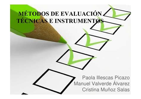 Calaméo Métodos De Evaluación Técnicas E Instrumentos