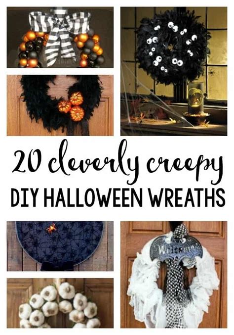 20 Cleverly Creepy Diy Halloween Wreaths