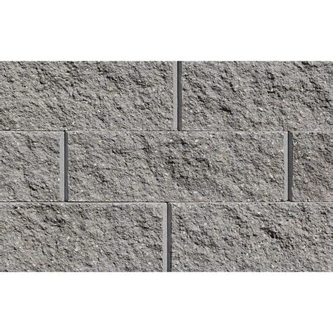 Rockwood Retaining Walls Sapphire 6 In H X 1725 In W X 12 In D Gray