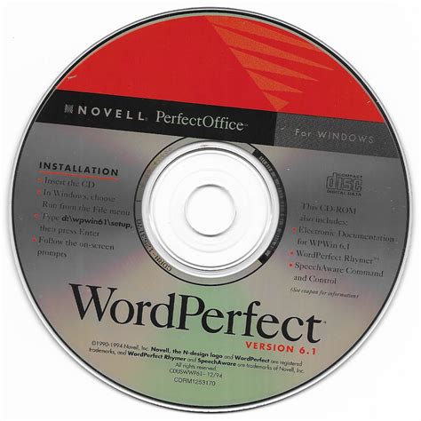 Novell Wordperfect 61 For Windows Novell Inc Free Download