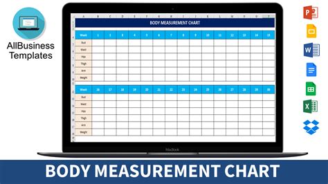 Standard Body Measurement Chart Templates At