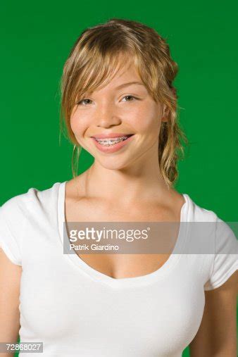 Teenage Girl Smiling Portrait Photo Getty Images