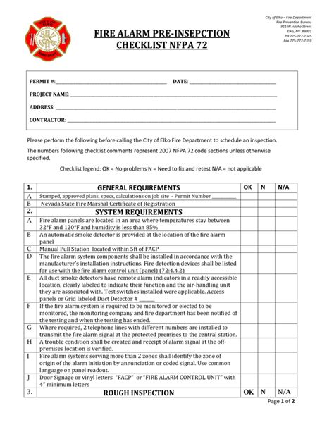 Nfpa Build Monthly Inspection Forms Fire Damper Inspe