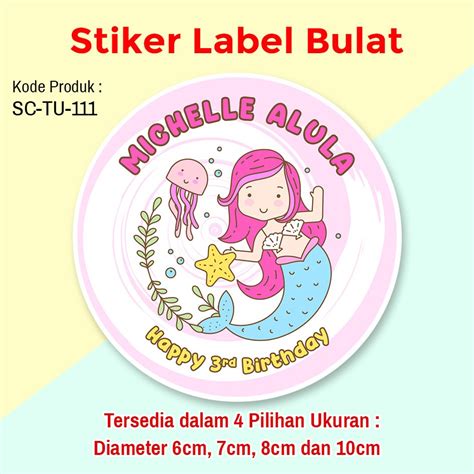 Kamu seperti mutiara terindah di dasar lautan dan tak. Stiker Label Ulang Tahun Anak Sticker Tumpeng Mini Souvenir Mermaid | Shopee Indonesia