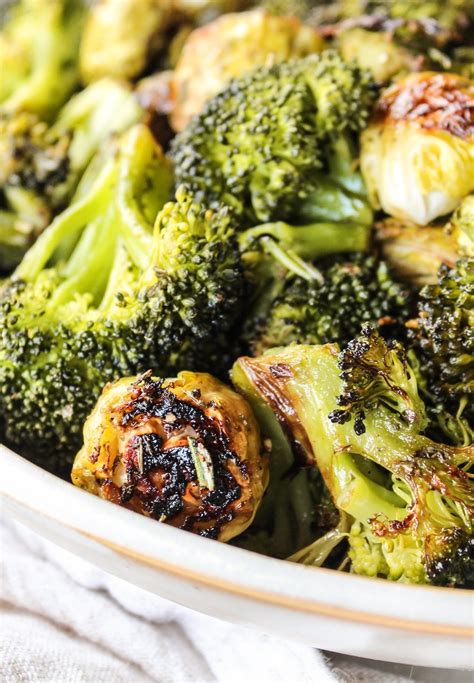 Herb Roasted Brussels Sprouts And Broccoli The Whole Cook