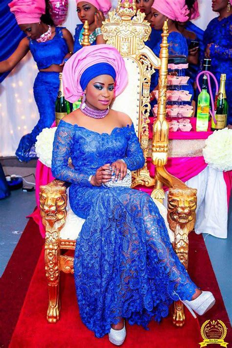 Stunning In Blue Nigerian Traditional Wedding African Lace Naija