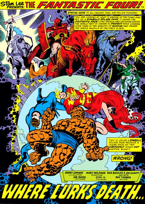 The Peerless Power Of Comics Symbolic Splash Pages Fantastic Four