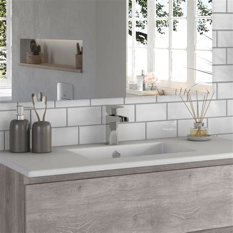 Mobile Bagno Sospeso Grace Completo Di Lavabo In Ceramica Bianca E