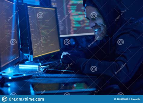 Angry Hacker Doing Bad Deal Stock Photo Image Of Occupation Laptop
