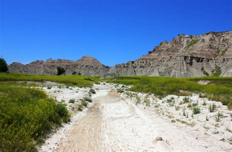 Hiking Path Into The Hills At Badlands National Park South Dakota