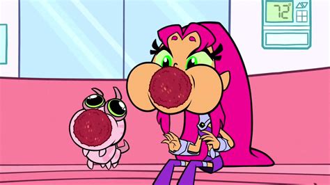 Image Starfire And Silkie Get Meatballspng Teen Titans Go Wiki