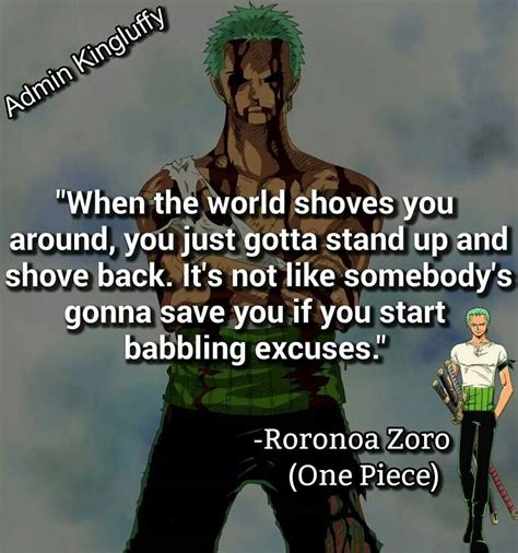 Roronoa Zoro Quote One Piece Quotes Anime Quotes Funny Anime Quotes