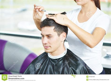 The male beauty market has reacted with exponential statistics: Male Hairdresser At Work Royalty Free Stock Images - Image ...