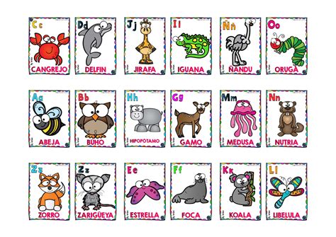 Alfabeto De Animales Alfabeto Animal Alfabeto Animales Kulturaupice