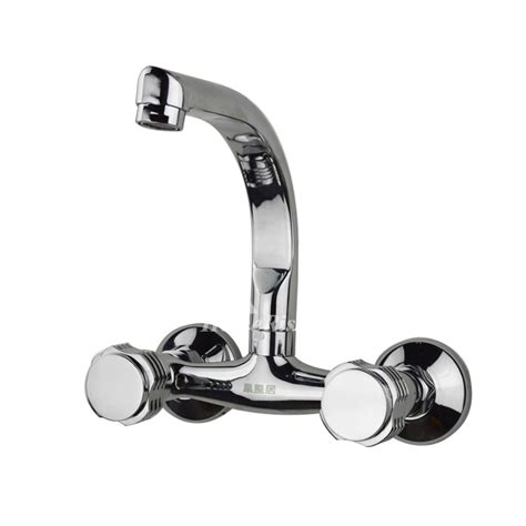 Shop for wall mount kitchen faucets in shop kitchen faucets by type. Wall Mount Kitchen Faucet 2 Handle Chrome Silver Modern Cheap