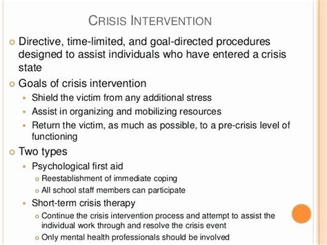 🏷️ Crisis Intervention Examples Crisis Intervention Stages