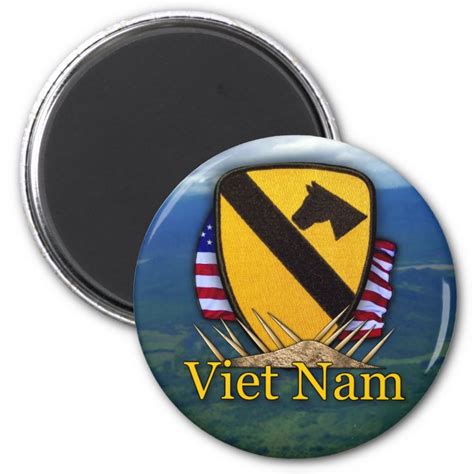 1st Cavalry Vietnam Air Cav Vets Patch Magnet