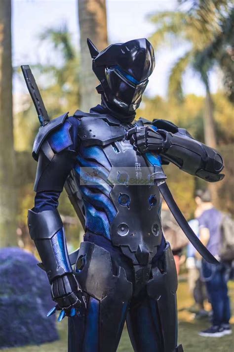 Custom Cheap Overwatch Genji Carbon Fiber Full Cosplay Armor In