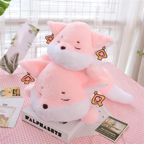 Genshin Impact Lnazuma Yae Miko Fox Pink Plush Toy Stuffed Doll Pillow
