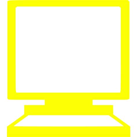 Yellow Computer 4 Icon Free Yellow Display Icons