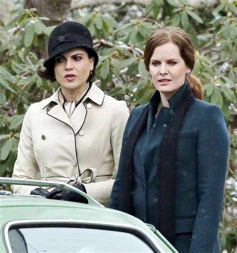 Rebecca Mader And Lana Parrilla On The Set Of Once Upon A Time 24