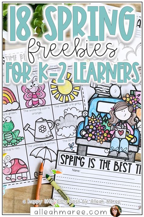 18 Spring Freebies For K 2 Students — Alleah Maree