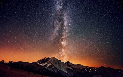 The Milky Way Seen From Mount Rainer 2560x1600 Xpost Rmountainpics