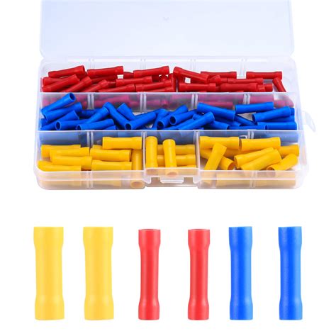Buy 120 Pcs Insulated Straight Wire Terminal Connectors Butt Splice