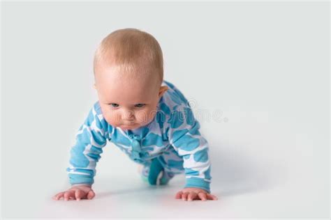 Baby Doing Push Ups Stock Image Image Of Cute Copy 59981879