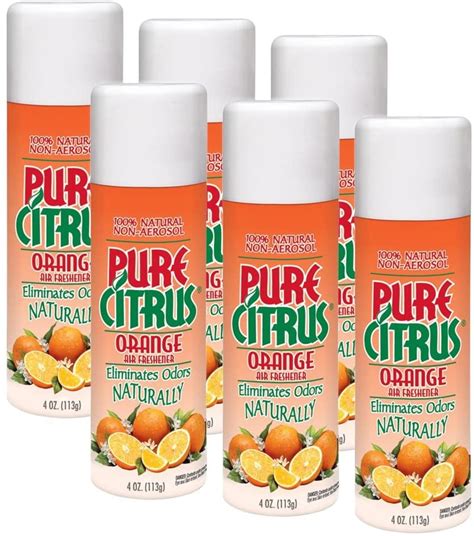 Pure Citrus Spray 4 Oz Car Air Freshener Orange 6 Pack