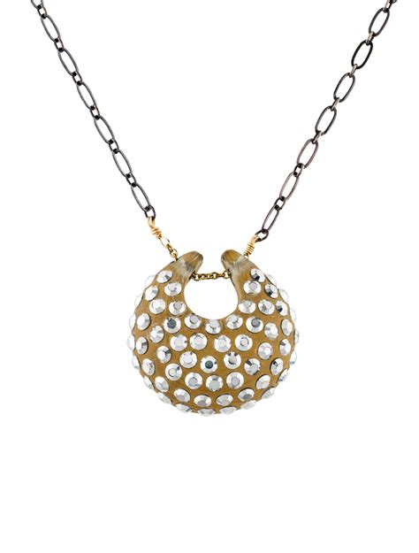 Gold Tone And Gunmetal Alexis Bittar Oval Link Necklace Featuring