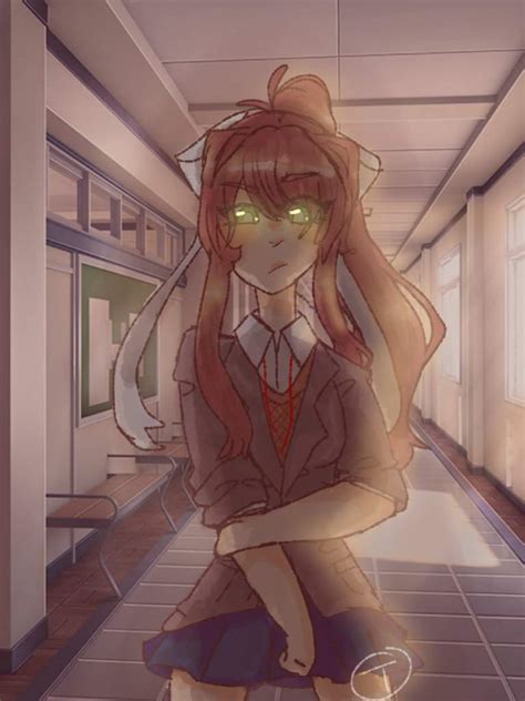 Monika Stopmonika Fanart Doki Doki Literature Club Amino