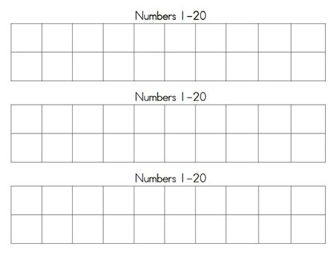 Printable Table Numbers 1 20 Template Printable