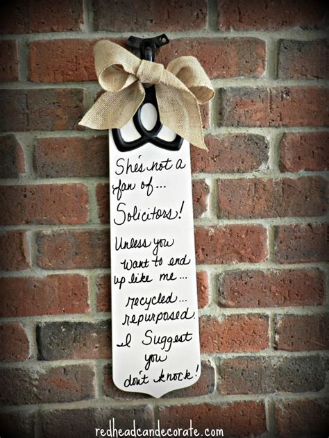 Diy No Soliciting Sign Redhead Can Decorate
