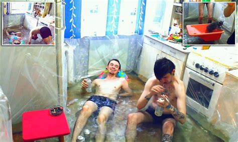 Video Of Russian Teens Turning Their Kitchen Into A Swimming Pool By